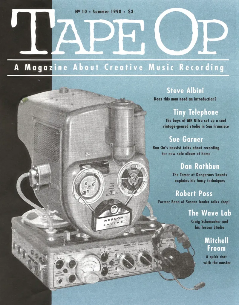 Tape Op Magazine Issue #10 Cover