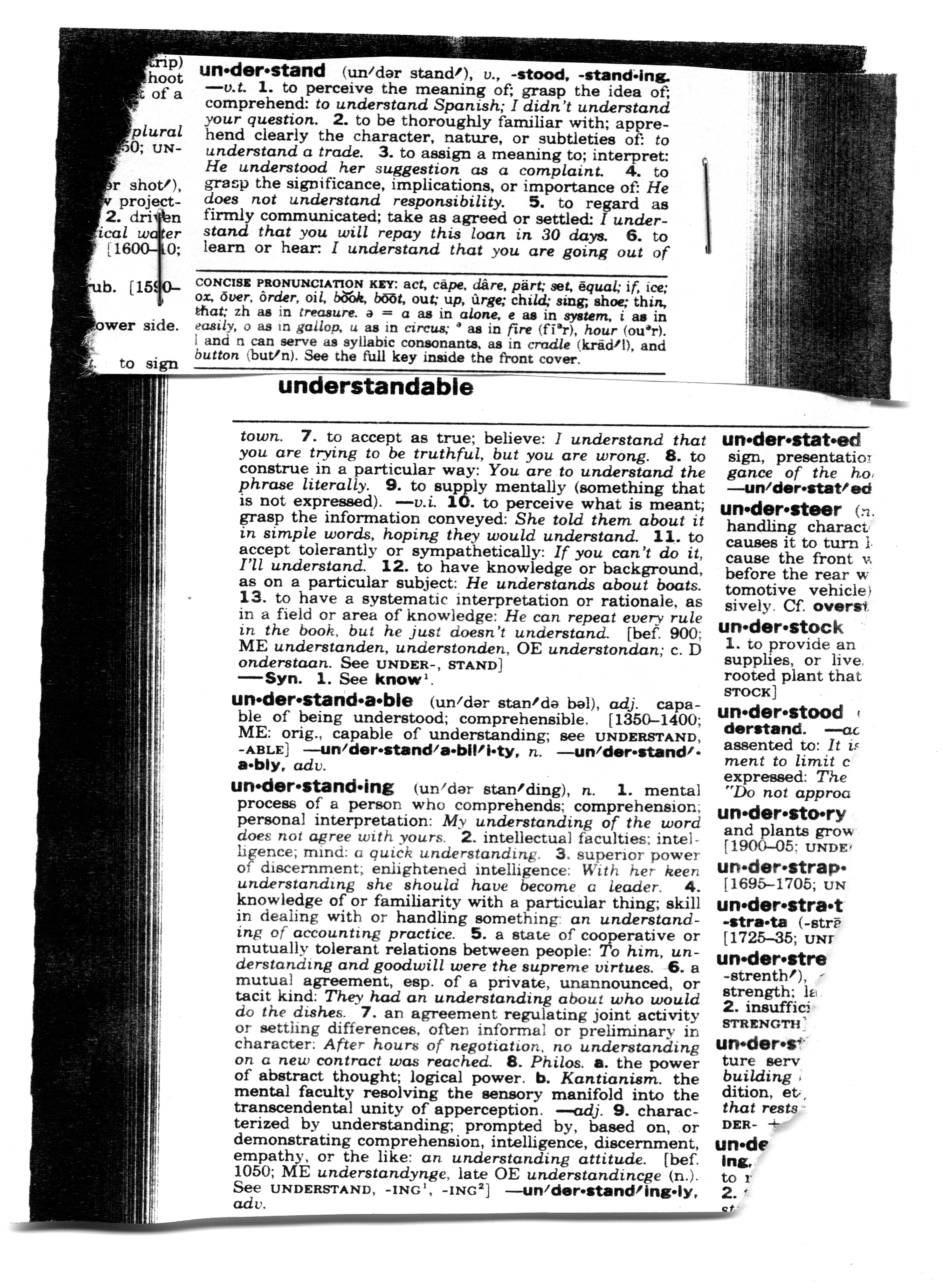 Words I do not Understand