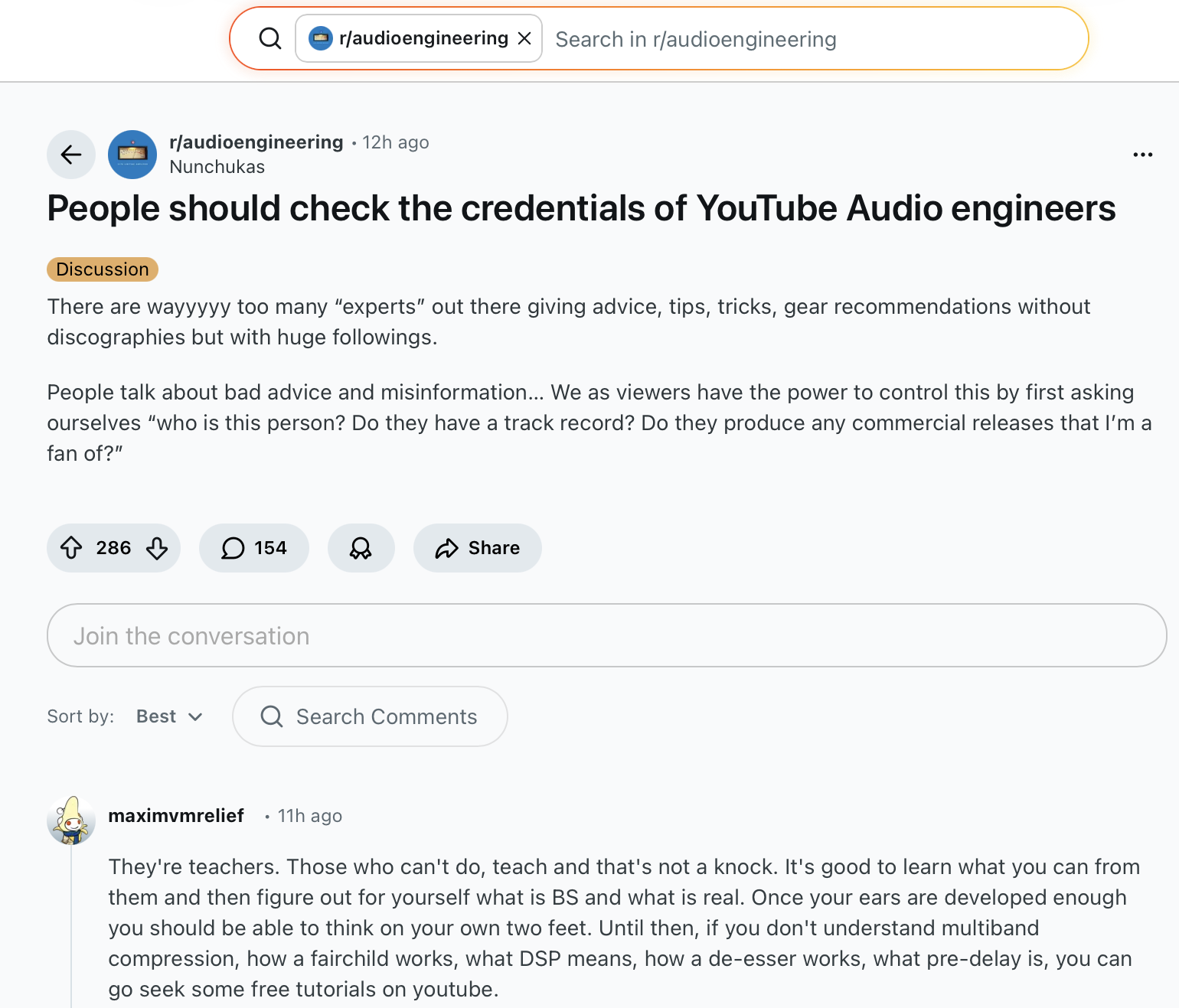 Tape Op Mentioned on Reddit