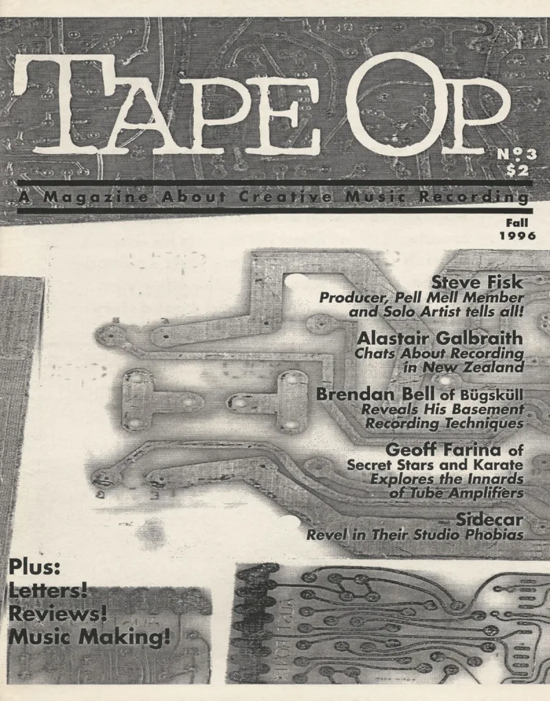 Tape Op Magazine Issue #3 Cover