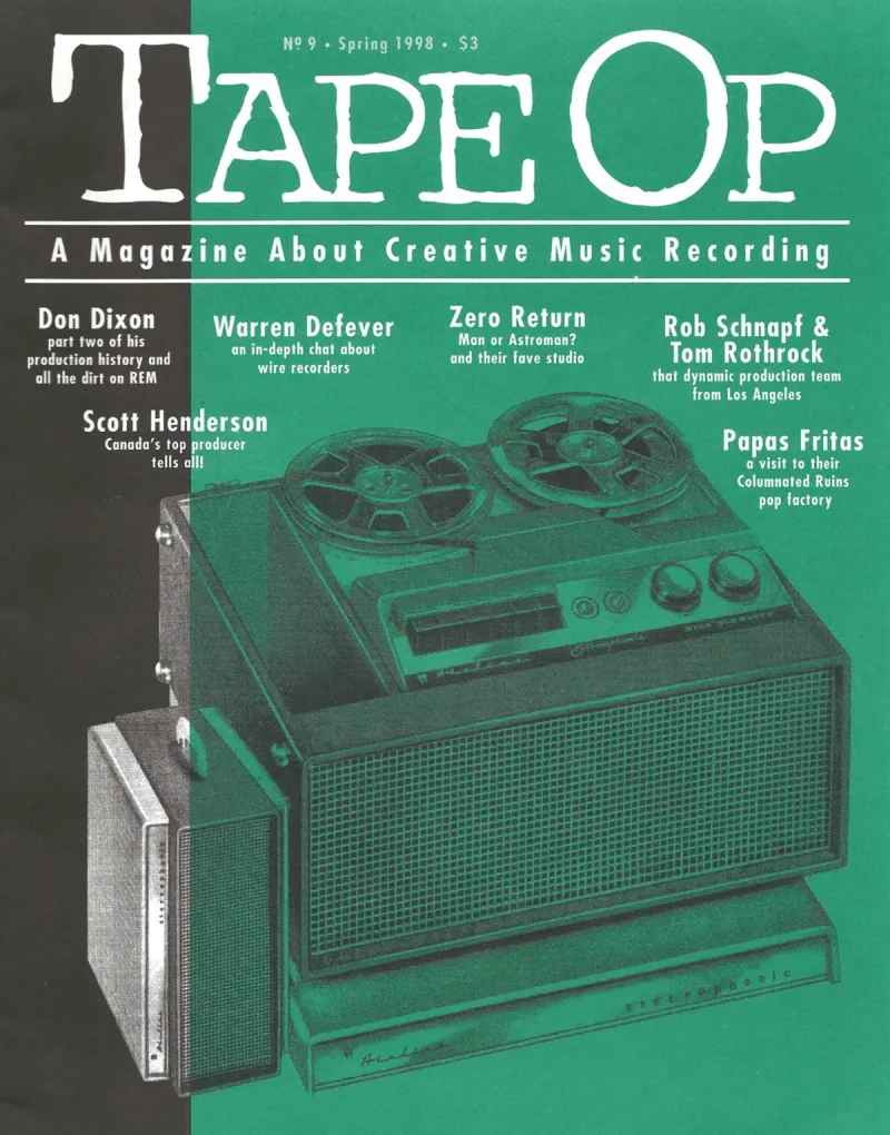 Tape Op Magazine Issue #9 Cover