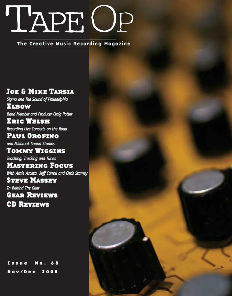Tape Op Magazine Issue #68 Cover