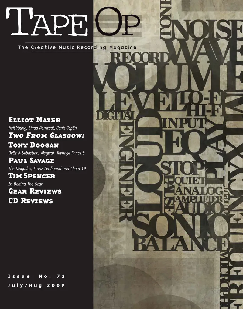 Tape Op Magazine Issue #72 Cover