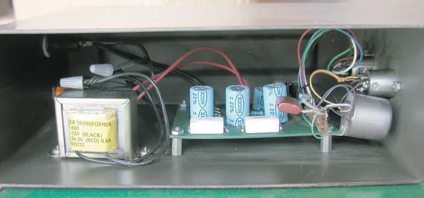 Interior view of power supply